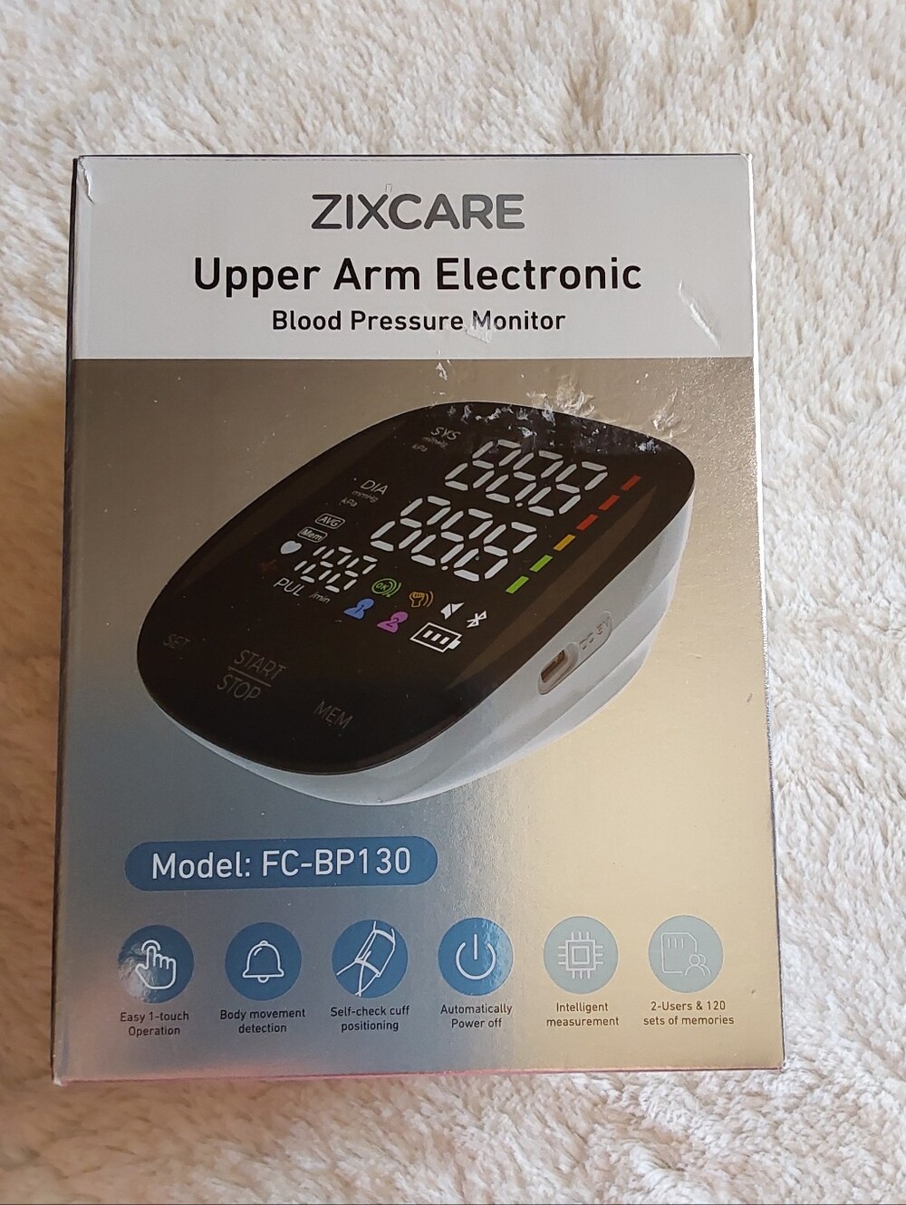 🌺 NIB Zixcare Upper Arm Electronic Blood Pressure Monitor